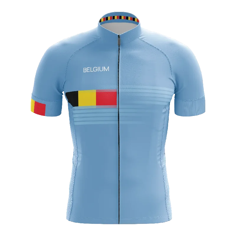 Belgium Short Sleeve Cycling Jersey Comfy Pullover Sweatshirt