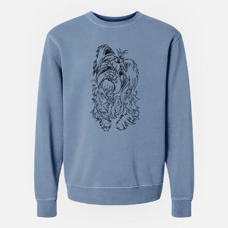 Doodled Sebastian the Carkie - Unisex Pigment Dyed Crew Sweatshirt Pullover Hoodie Sweatshirt Trend Doodled Sebastian the Carkie - Unisex Pigment Dyed Crew Sweatshirt Pullover Hoodie Sweatshirt Trend