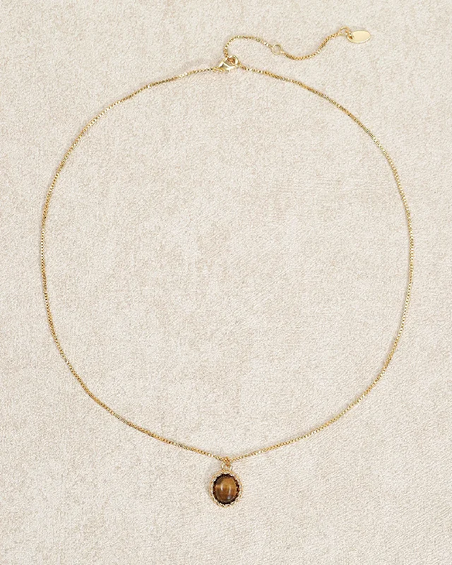 Retro Gold-Plated Necklace | Coffee Pink Lace Dress
