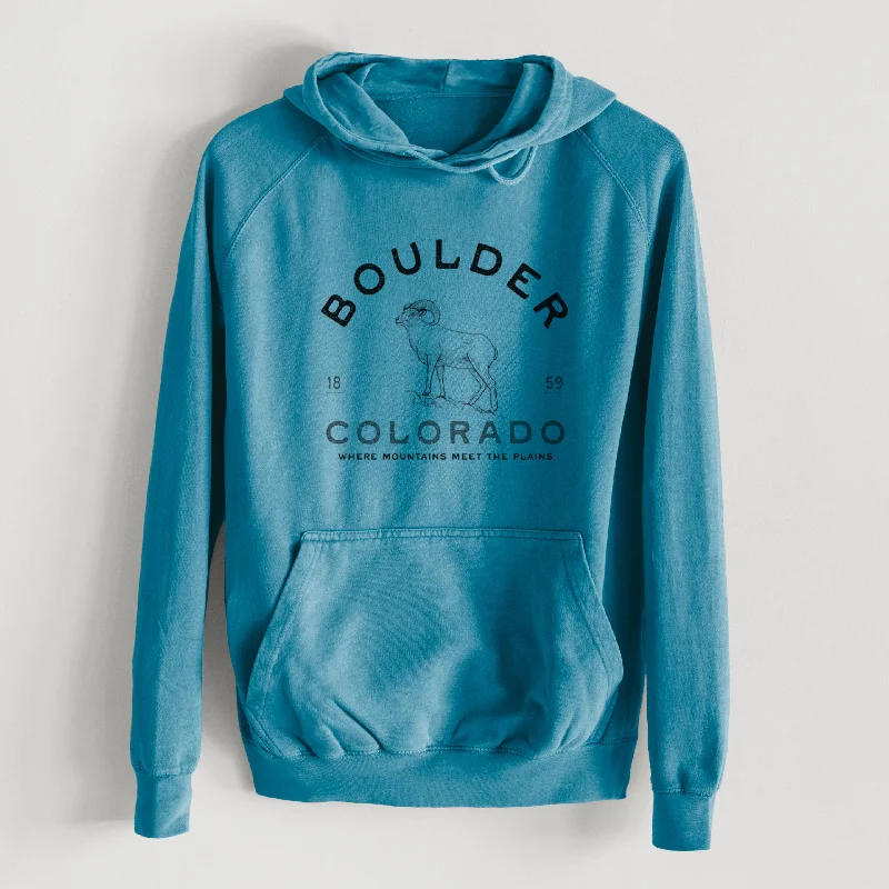 Boulder Colorado Bighorn  - Mid-Weight Unisex Vintage 100% Cotton Hoodie Modern Hoodie Sweatshirt