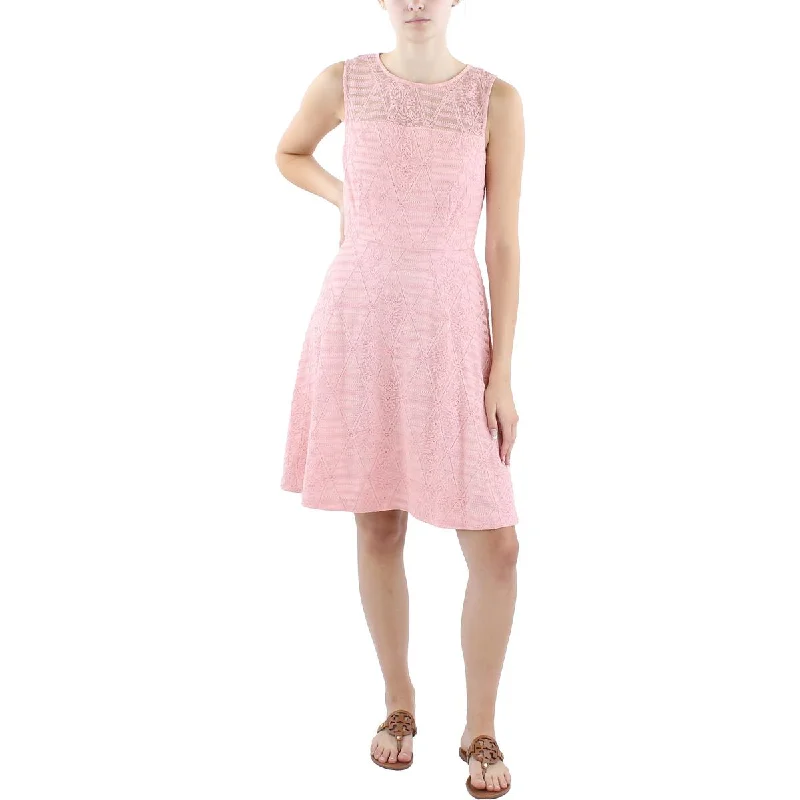 Kensie Womens Lace Short Fit & Flare Dress Elegant Lace Dress