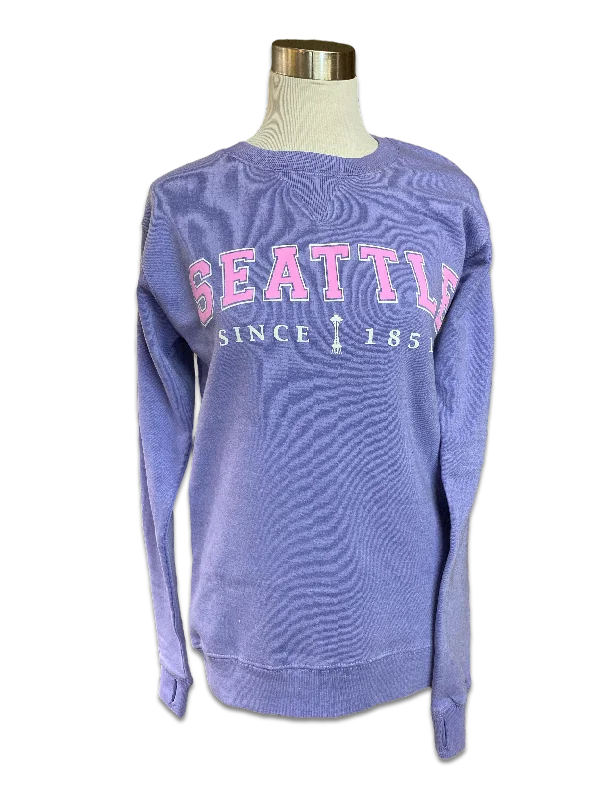 Applique Seattle Crew Sweatshirt Women’s Pullover Hoodie