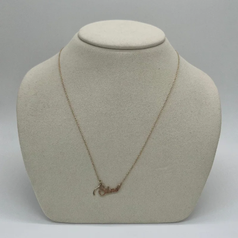 Say My Name Necklace (Select 1-10) | 10K Yellow Gold Lace Dress Glamour