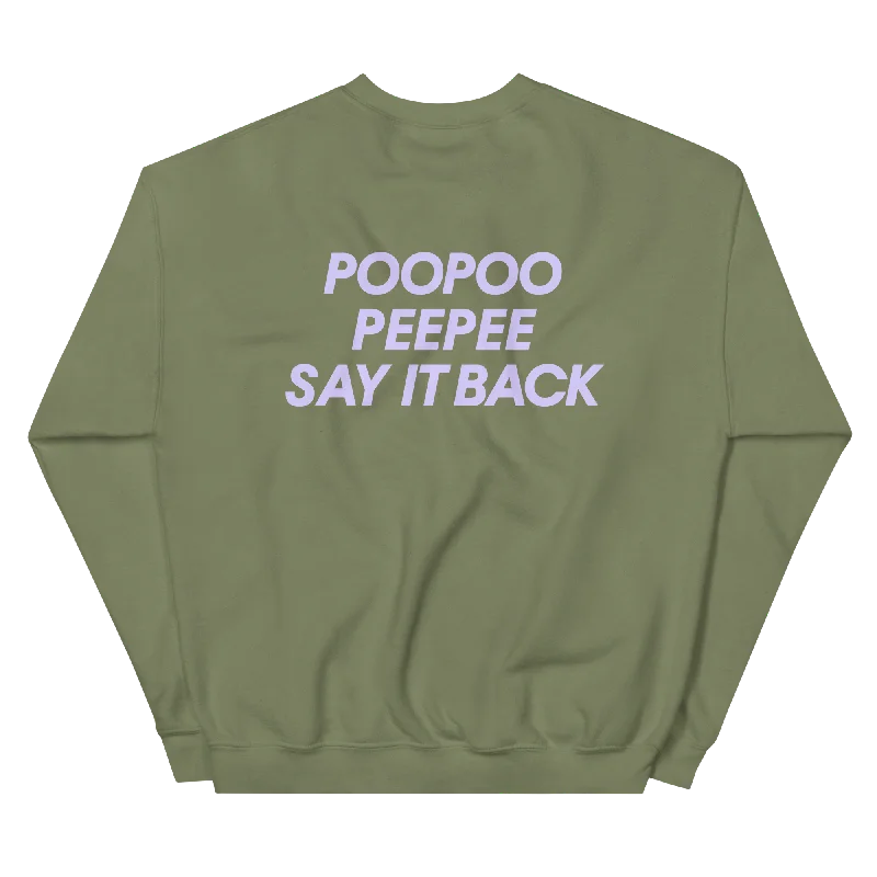 Poopoo Peepee Unisex Sweatshirt Fashionable Sweatshirts for Women