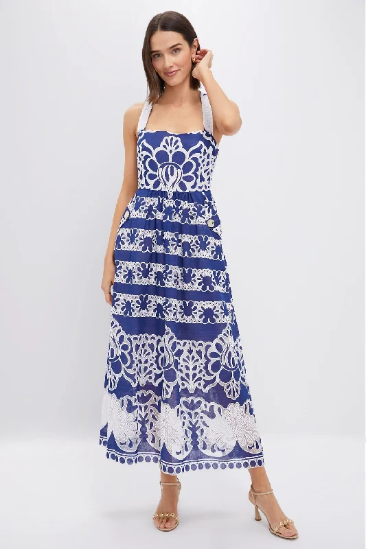 Navy Mavaro Lace Dress Lace Dress Vibe