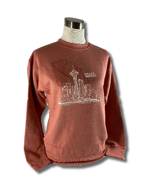Space Needle Seattle Skyline Sweatshirt Hoodies & Sweatshirts Fashion