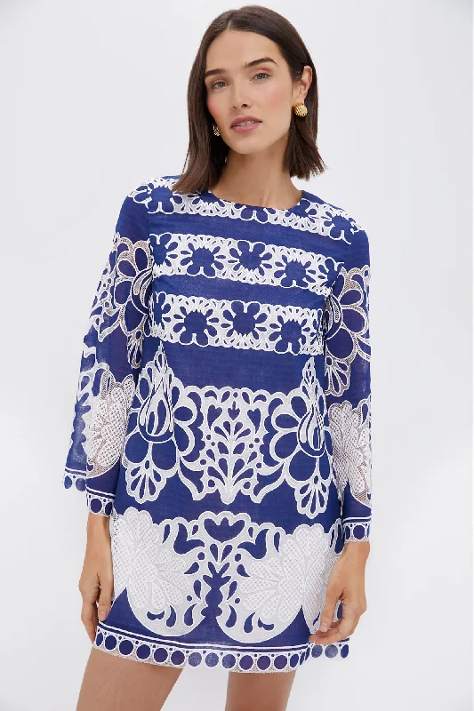 Navy Stevie Lace Dress Lace Dress Fashion