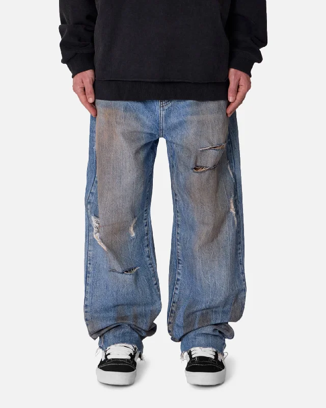 MNML Ultra Baggy Run Over Denim Jeans Blue