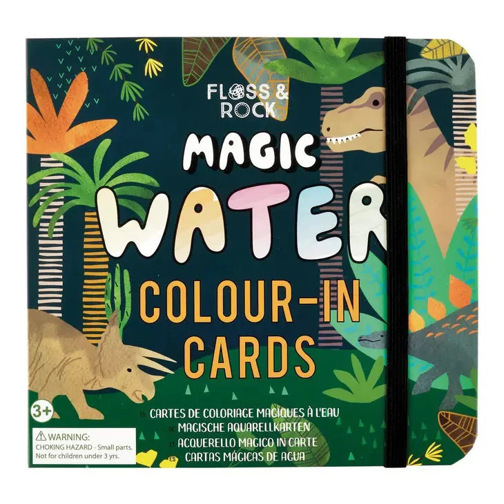 FLOSS AND ROCK - DINOSAUR MAGIC WATER COLOR IN CARDS