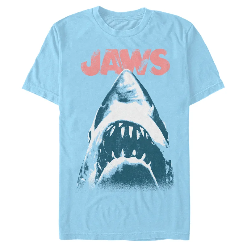 Men's Jaws Distressed Shark Poster T-Shirt