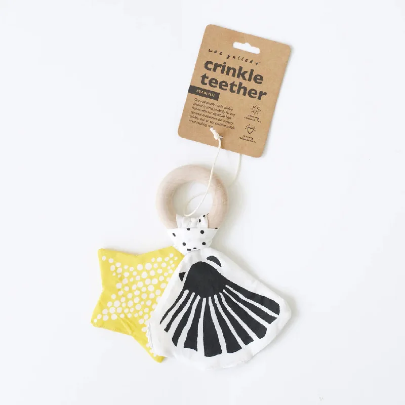 WEE GALLERY - STARFISH CRINKLE TEETHER