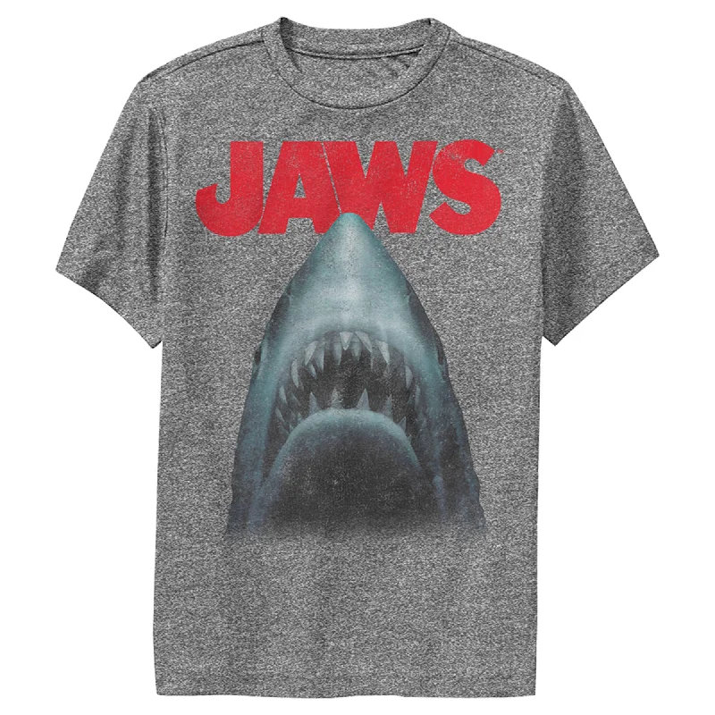 Boy's Jaws Shark Teeth Poster Performance Tee