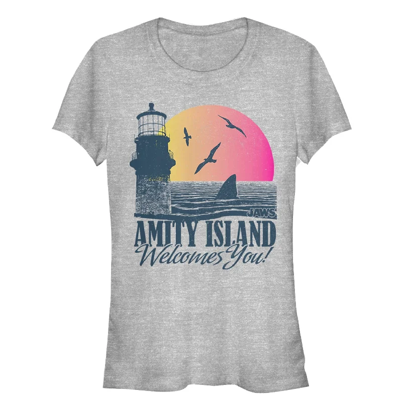 Junior's Jaws Amity Island Tourist Welcome T-Shirt