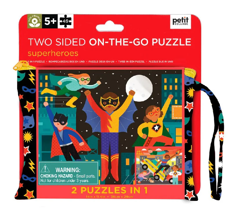 SUPERHERO DOUBLE SIDED ON THE GO PUZZLE