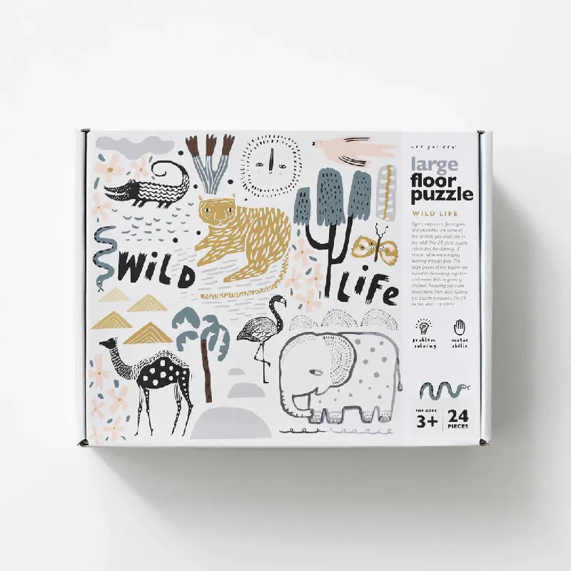 WEE GALLERY - WILD LIFE FLOOR PUZZLE