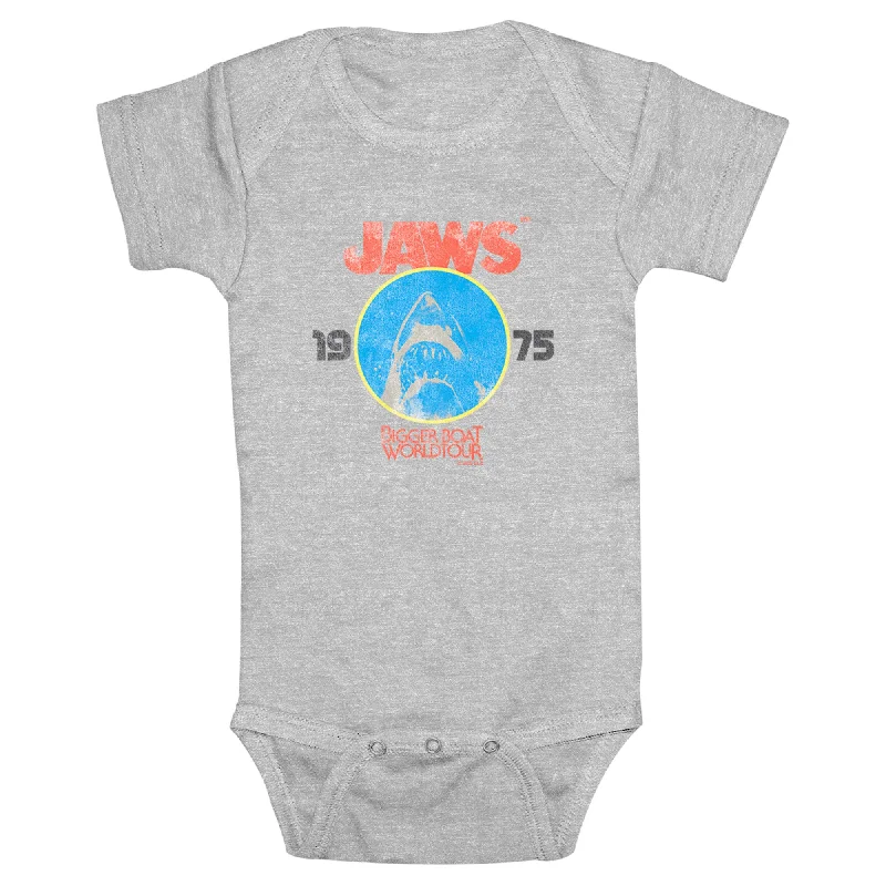 Infant's Jaws Retro Distressed Bigger Boat Onesie