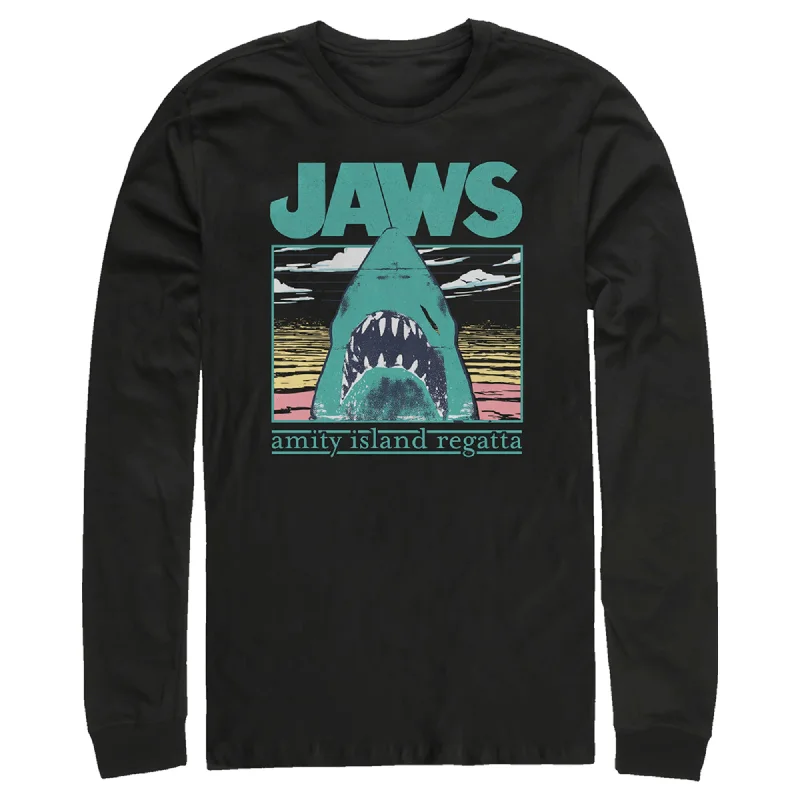 Men's Jaws Amity Island Regatta Shark Long Sleeve Shirt