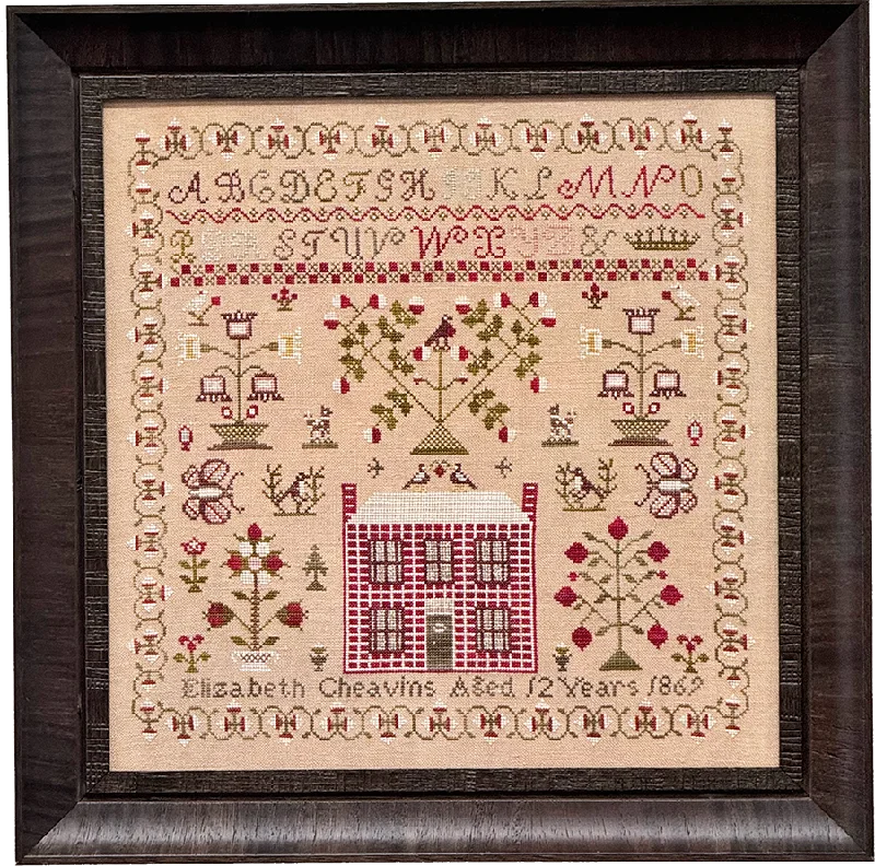 Elizabeth Cheavins 1869 Sampler & Pinwheel