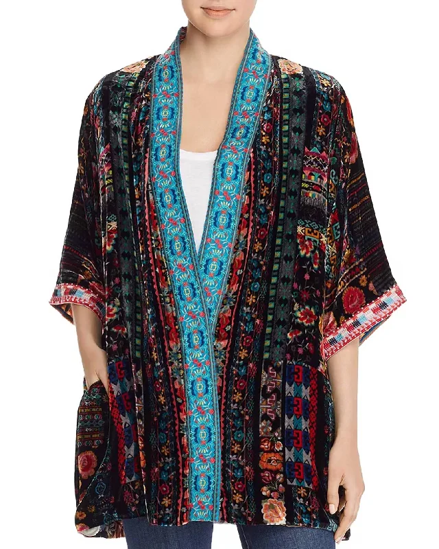 Abril Reversible Kimono Top In Multi Best sweaters for layering