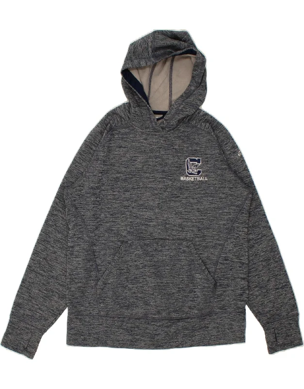 ADIDAS Womens Climawarm Hoodie Jumper UK 16/18 Large Navy Blue Polyester UV protection sweaters