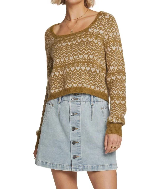 Lev Sweater In Moss Luxury sweaters