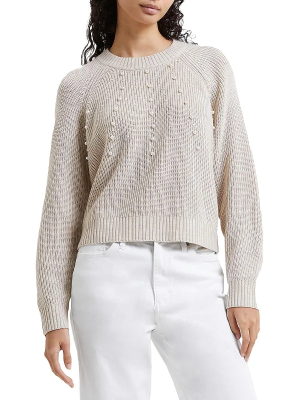 Womens Embellished Crewneck Pullover Sweater Formal sweaters