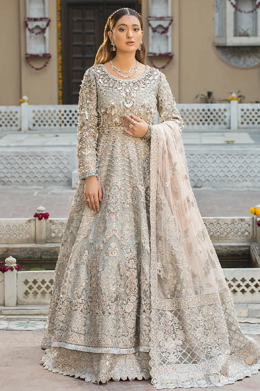 Classic Heavily Embellished Pishwas Frock Pakistani Wedding Dress Silk Wedding Gown