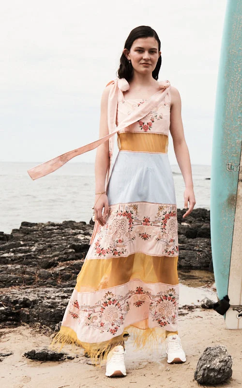 long term patchwork dress Full Skirt Wedding