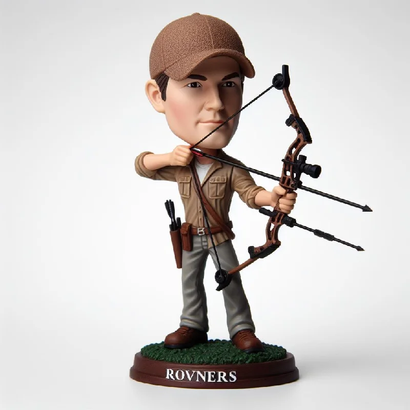 Customized one hunter bobbleheads hunting Beaded Bridal Gown
