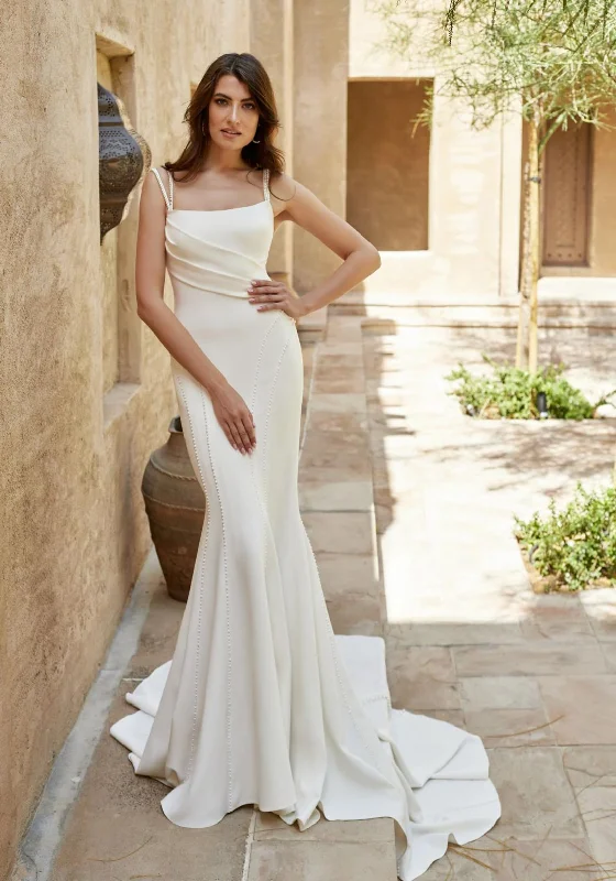 Dando London Tulip Wedding Dress, Ivory Romantic Satin Dress