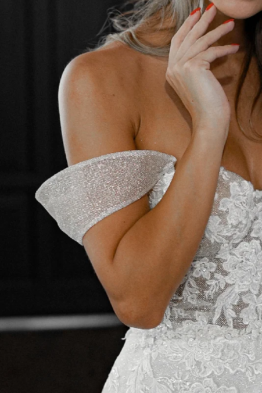 Detachable Straps Divon Floral Lace Wedding