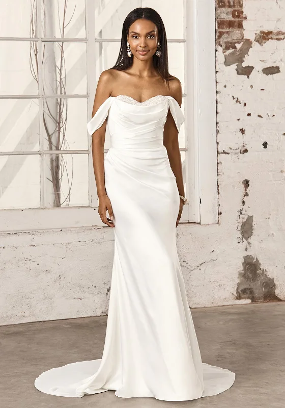 Justin Alexander 44388 Wedding Dress, Ivory Glitter Wedding Dress