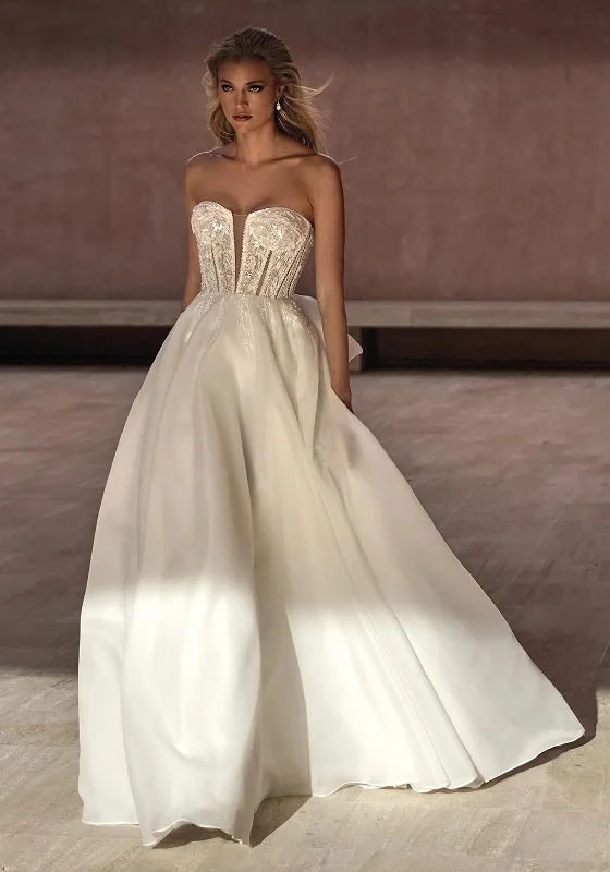 Pronovias Bayon Wedding Dress, off White Boho Wedding Gown