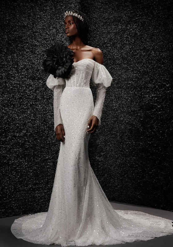 Vera Wang Lys Wedding Dress, Off White Open Back Dress
