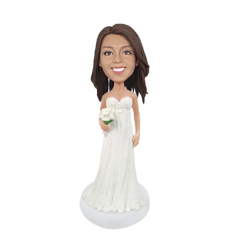 WEDDING DRESS Custom Bobblehead Sparkle Bridal Dress