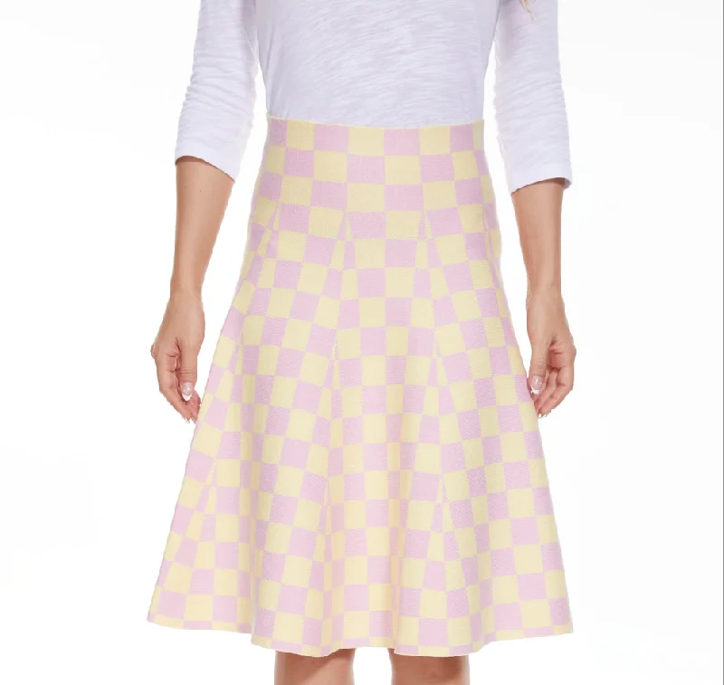 Amazing MM Skirt - Year Round Pink Yellow Check Sequin unclassified skirts