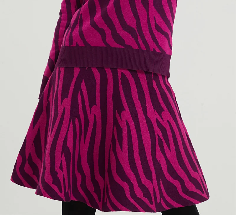 AMAZING MM SKIRT - YEAR ROUND PLUM FUSCHIA ZEBRA Everyday wear unclassified skirts
