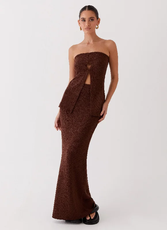 Delicate Lady Knit Top - Chocolate Popular unclassified skirts