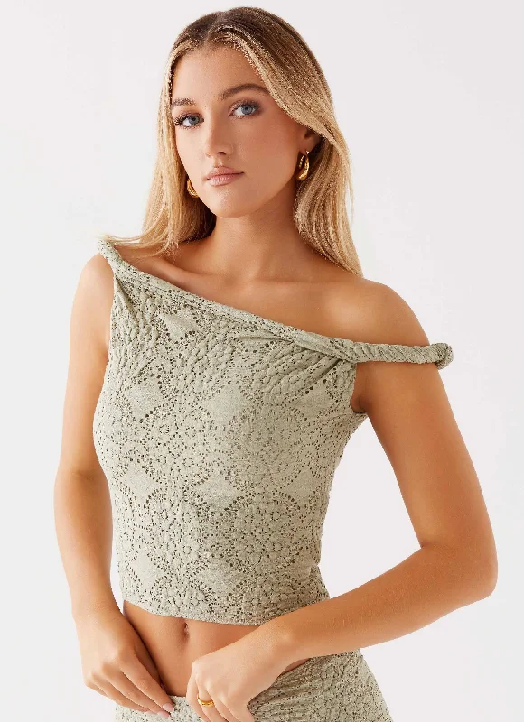 Diamond Sky Top - Sage Holiday unclassified skirts