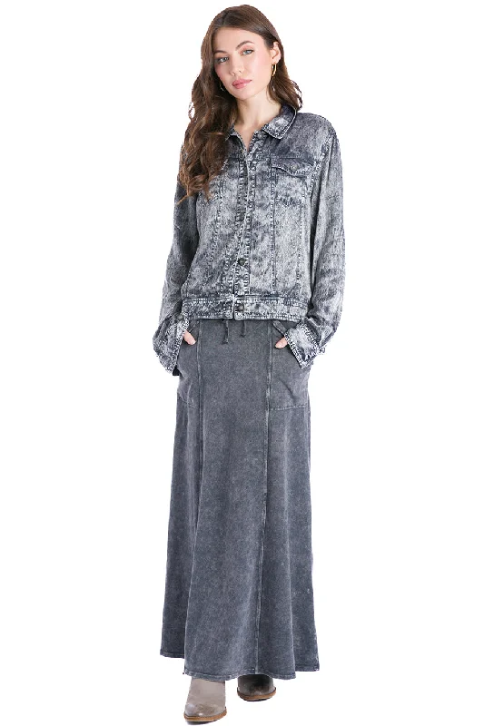 Drawstring Angle Pocket Skirt Long unclassified skirts