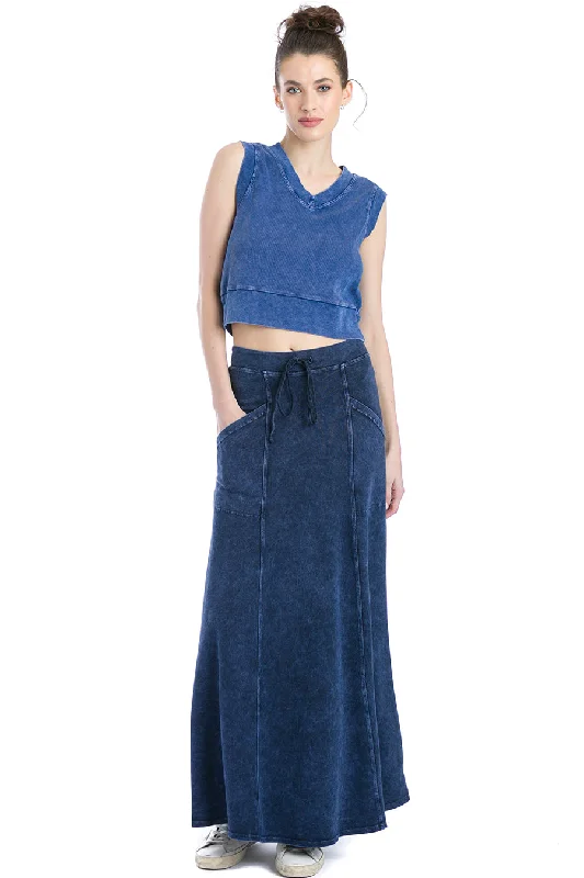 Drawstring Angle Pocket Skirt Ruched unclassified skirts