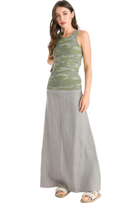 Heavy Linen Flat Waist Skirt Soft fabric unclassified skirts