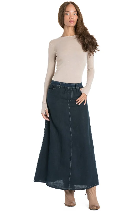 Jean A-Line Linen Skirt Cocktail unclassified skirts