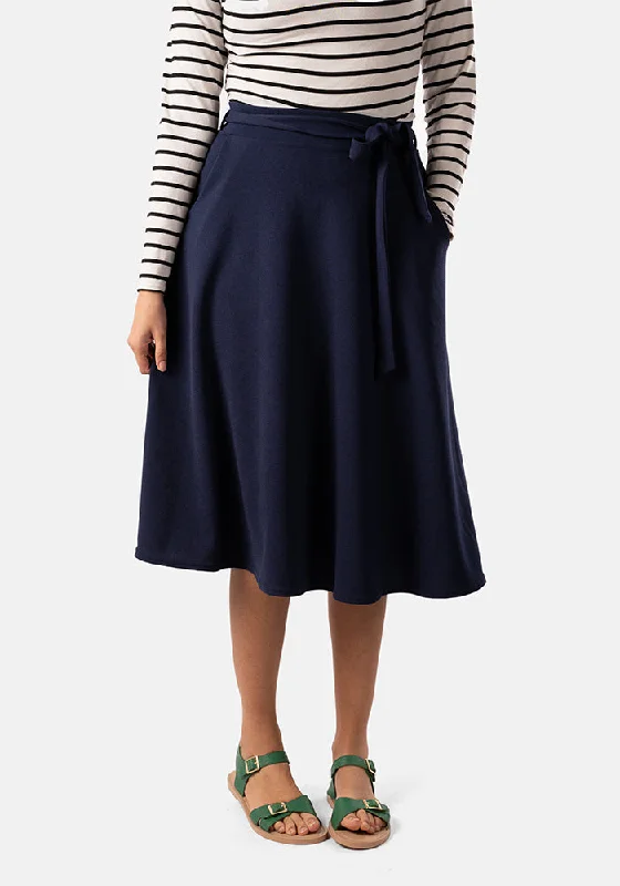 Lilia Navy A-Line Skirt Party unclassified skirts