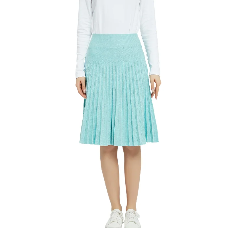 MM SUMMER PLEATED - AQUA Denim unclassified skirts