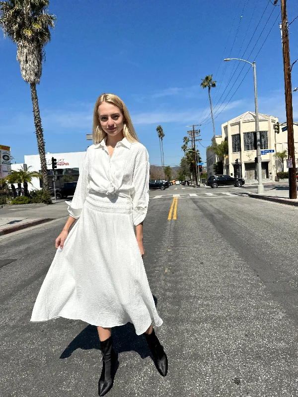 WHITE GAUZE SKIRT byMM Low-rise unclassified skirts