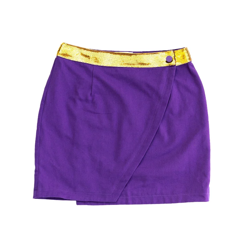 WINNING Wrap Skirt Purple/Gold Sequins Designer unclassified skirts