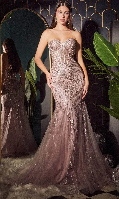 Cinderella Divine CB116 - Strapless Mermaid Gown with Beaded Detailing Women's trendy party dresses sale Cinderella Divine CB116 - Strapless Mermaid Gown with Beaded Detailing Women's trendy party dresses sale