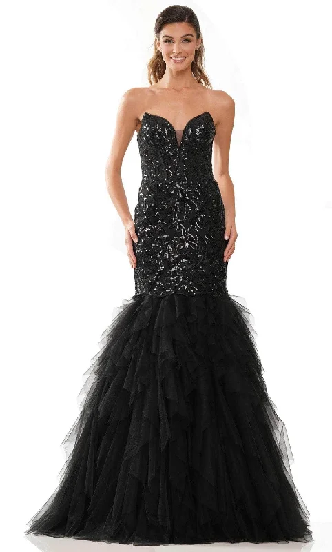 Colors Dress 2985 - Sequin Bustier Prom Gown Birthday party dresses
