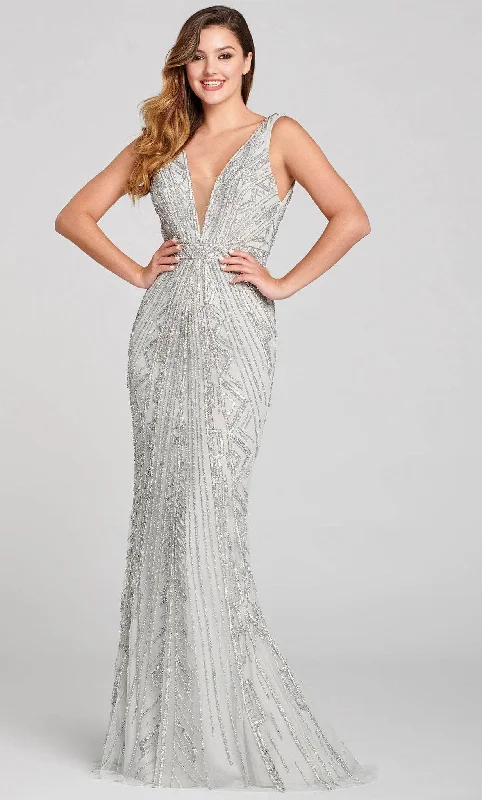 Ellie Wilde EW121068 - Beaded Sleeveless Prom Gown Knitted party dresses